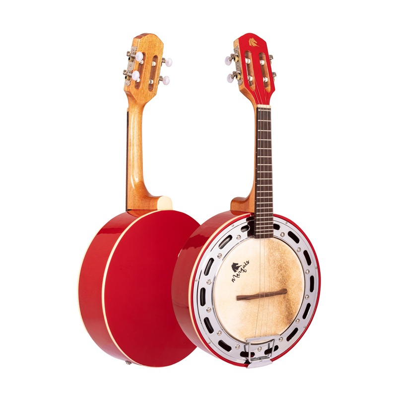 BAJ-88RDEL - Banjo Eletroacústico Passivo Vermelho com Aro Cromado