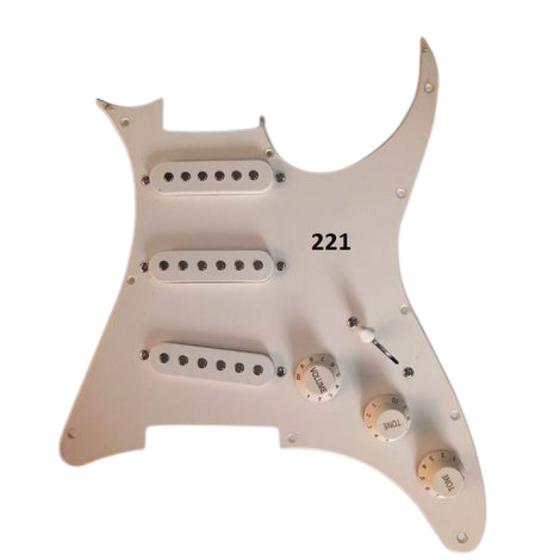 Kit Escudo Completo para Guitarra Padrão Ibanez RG SSS 3 Branco