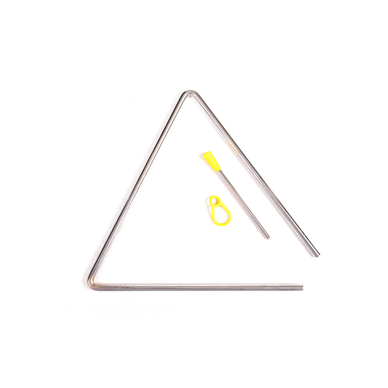 TRI-25 - Triângulo Marquês Cromado 25x10 cm com Batedor